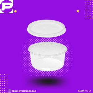 Envase circular transparente 1/2 lt