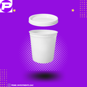 Envase circular blanco + tapa 1 lt